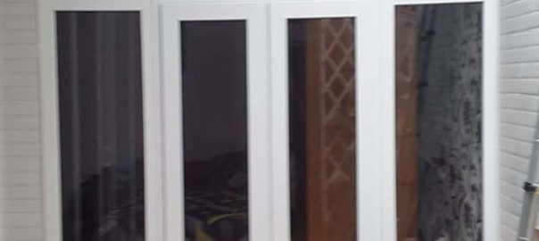 contoh jendela upvc swing putih di pondok betung id8508